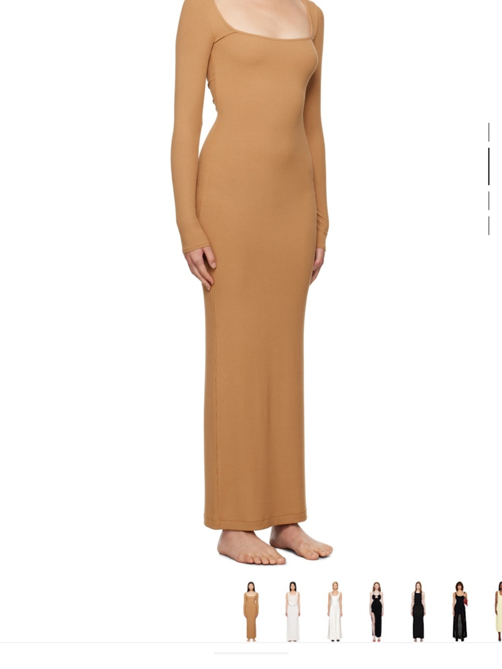 SKIMS Tan Soft Lounge Long Sleeve Maxi Dress - Picture 2 of 3